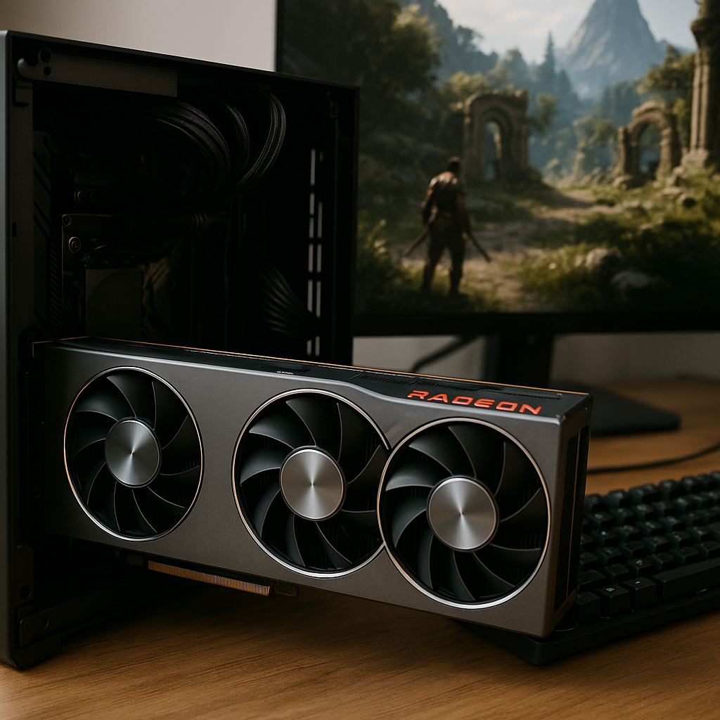 AMD Radeon graphics card gaming setup
