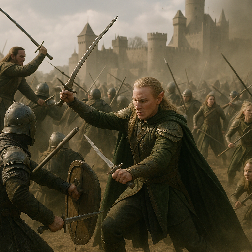 fantasy medieval kingdom war elves humans battle