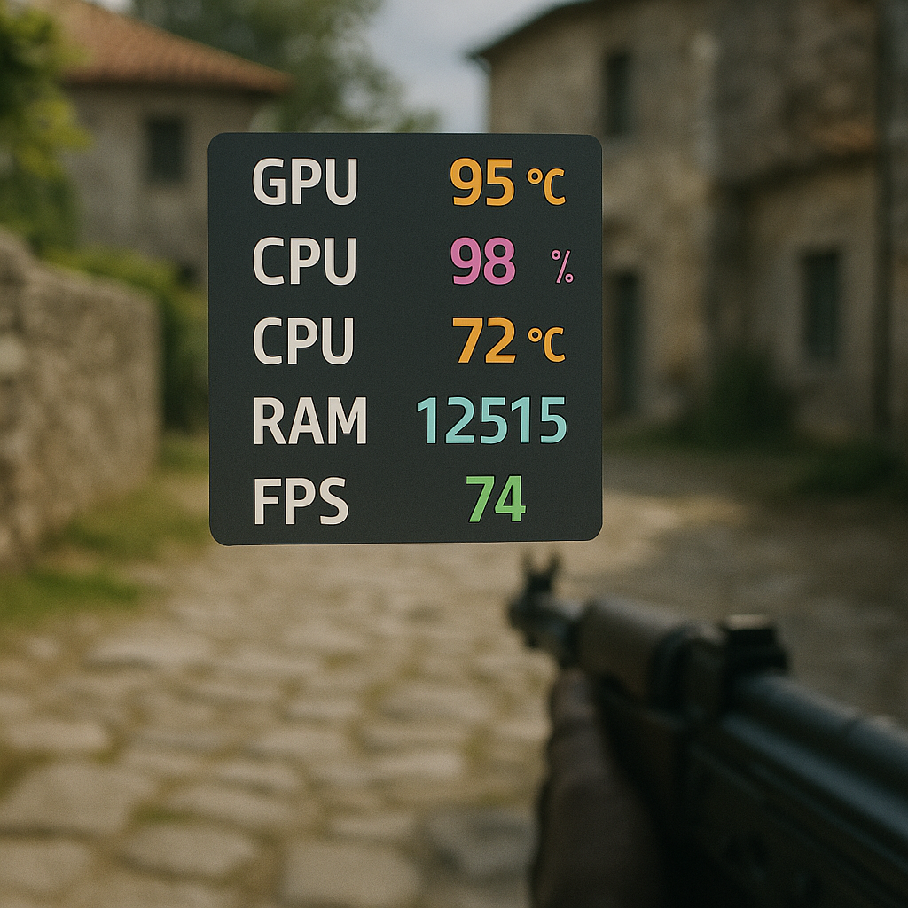 gaming performance monitoring software overlay