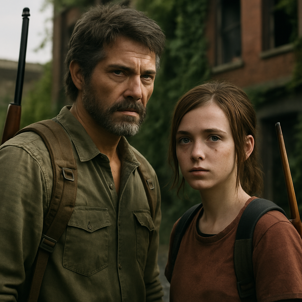 The Last of Us game artwork Joel Ellie